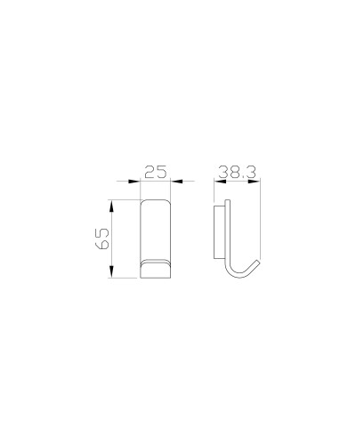 Крючок для ванной WONZON & WOGHAND, Хром (WW-8315)