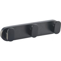 Вешалка с 3 крючками для ванной WONZON & WOGHAND, Черный (WW-7735)