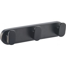 Вешалка с 3 крючками для ванной WONZON & WOGHAND, Черный (WW-7735)