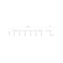 Вешалка с 6 крючками для ванной WONZON & WOGHAND, Хром (WW-9382-6)