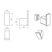 Крючок для ванной WONZON & WOGHAND, Черный матовый (WW-V2301-MB)