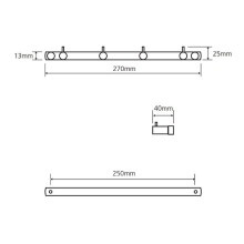 Вешалка для полотенец Bemeta Omega 104606102 Хром