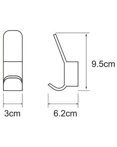 Крючок WasserKRAFT Leine K-5023 Хром