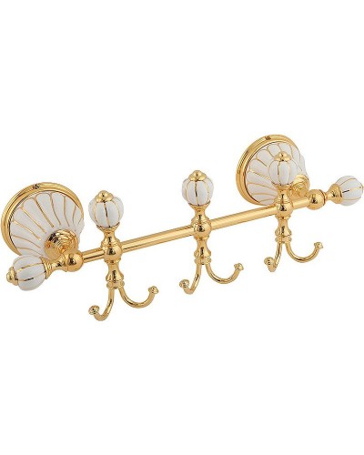 Вешалка для полотенец Migliore Olivia 17525 Золото Белая