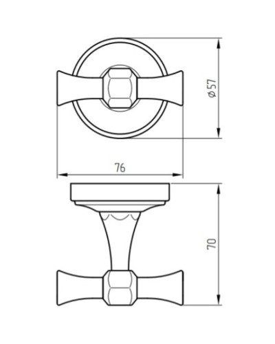 Двойной крючок Migliore Fortuna 27706 Хром