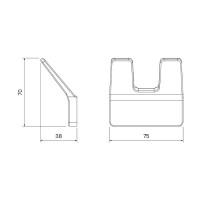 Двойной крючок Iddis Slide SLIGM20i41 Графит матовый