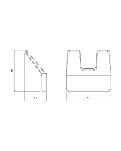 Двойной крючок Iddis Slide SLIGM20i41 Графит матовый