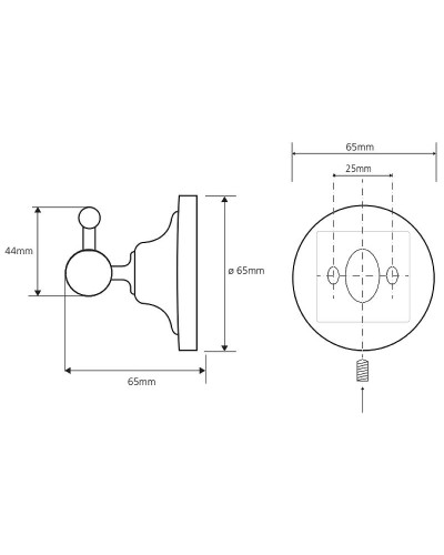 Крючок Bemeta Retro chrom 144306012 Хром