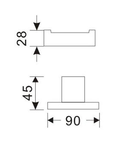 Двойной крючок Orans P-7206 7206p00 Черный матовый