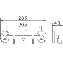 Вешалка для полотенец Haiba HB1915-3 Хром