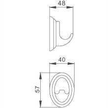 Крючок Haiba HB1505-1 Хром