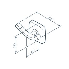Двойной крючок AM.PM Gem A9035622 Черный