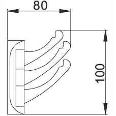 Тройной крючок Haiba HB209-3 Хром