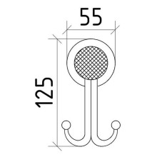 Двойной крючок Boheme Royal Cristal 10926-CR-B Хром
