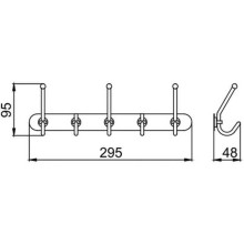 Вешалка для полотенец Frap F201-5 Хром