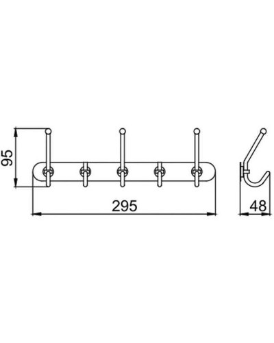 Вешалка для полотенец Frap F201-5 Хром