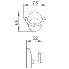 Двойной крючок Frap F16 F1605-2 Хром