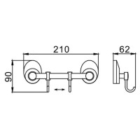 Вешалка для полотенец Frap F16 F1615-2 Хром