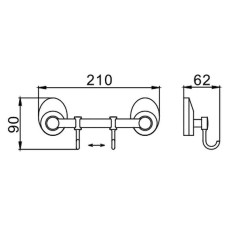 Вешалка для полотенец Frap F16 F1615-2 Хром