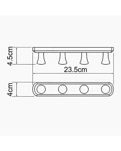 Вешалка для полотенец WasserKRAFT K-1074B Черная матовая