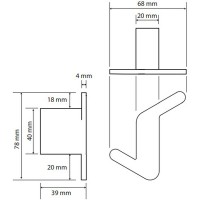 Крючок Bemeta Organic R 157106201 Хром