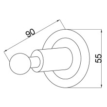 Крючок Boheme Murano Cristal 10906-CRST-СН Хром