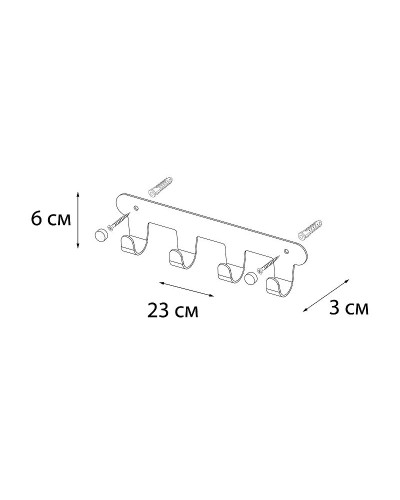 Вешалка для полотенец Fixsen Practica FX-805W-4 Белая