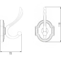 Крючок Bronze de Luxe Royal R25205 Бронза