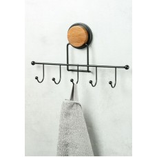 Вешалка для полотенец Fixsen Magic Wood FX-46005-5 Черная матовая
