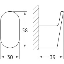 Крючок Artwelle Schwarz 7715 Черный матовый