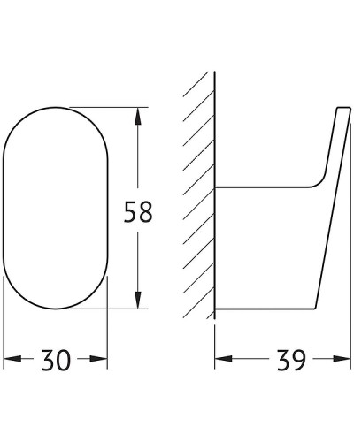 Крючок Artwelle Schwarz 7715 Черный матовый