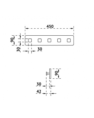 Вешалка для полотенец Abber Stein AS1650MB Черная матовая