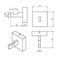 Крючок Cezares Prizma PRIZMA-HK1-03/24 Золото 24 карат