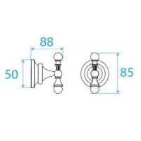 Крючок Cezares Olimp OLIMP-HK-02-M Бронза