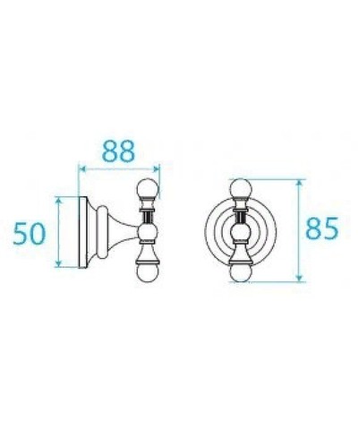 Крючок Cezares Olimp OLIMP-HK-03/24-M Золото 24 карат