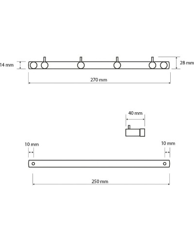Вешалка для полотенец Bemeta Neo 104606105 Нержавеющая сталь