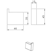 Крючок AltroBagno Aperto AltroBagnoAperto081004Cr для ванны, хром