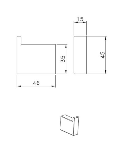 Крючок AltroBagno Aperto AltroBagnoAperto081004Cr для ванны, хром