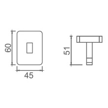 Крючок AltroBagno Quadro AltroBagnoQuadro081005Cr для ванны, хром