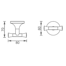 Крючок AltroBagno Corposo AltroBagnoCorposo081010Or двойной, для ванны, золотой