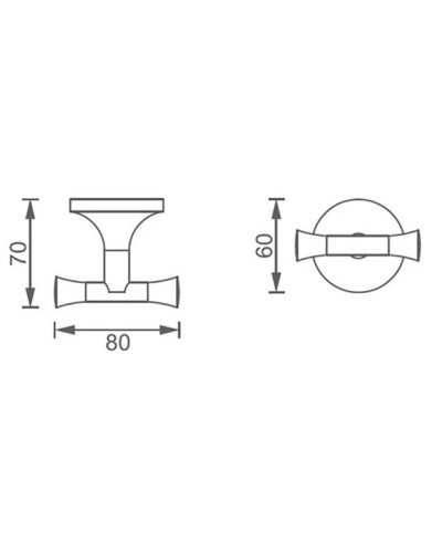 Крючок AltroBagno Corposo AltroBagnoCorposo081010Or двойной, для ванны, золотой