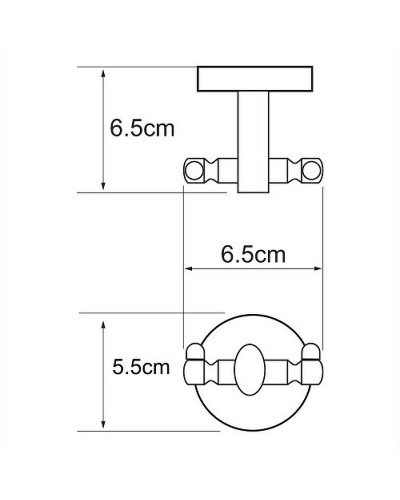 Двойной крючок WasserKRAFT Rhein K-6223D Хром