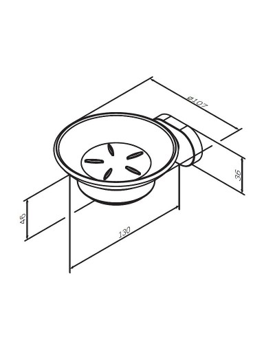 Мыльница AM.PM Sense L A7434200 Хром
