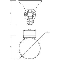 Мыльница Migliore Cristalia 16790 Хром с кристаллом Swarovski
