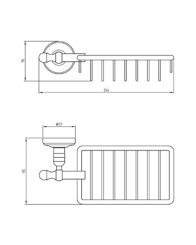 Полка корзина Migliore Mirella 17255 Хром