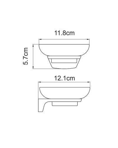Мыльница WasserKRAFT Aisch K-5929 Золото матовое