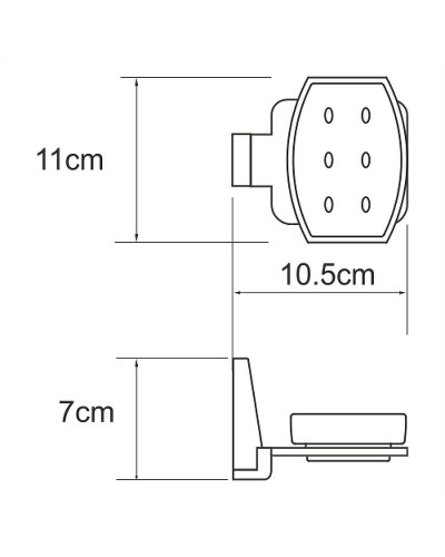Мыльница WasserKRAFT Lopau K-6029 Хром