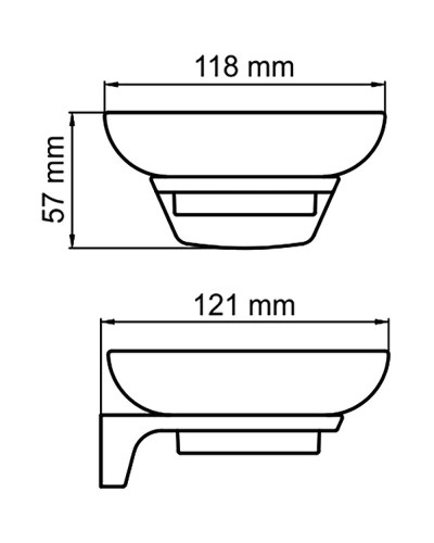 Мыльница WasserKRAFT Wiese K-8929 Оружейная сталь