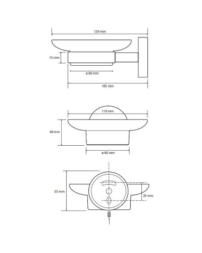 Мыльница Bemeta Omega 104108042 Хром