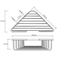 Полка корзина Bemeta Cytro 102308122 угловая Хром